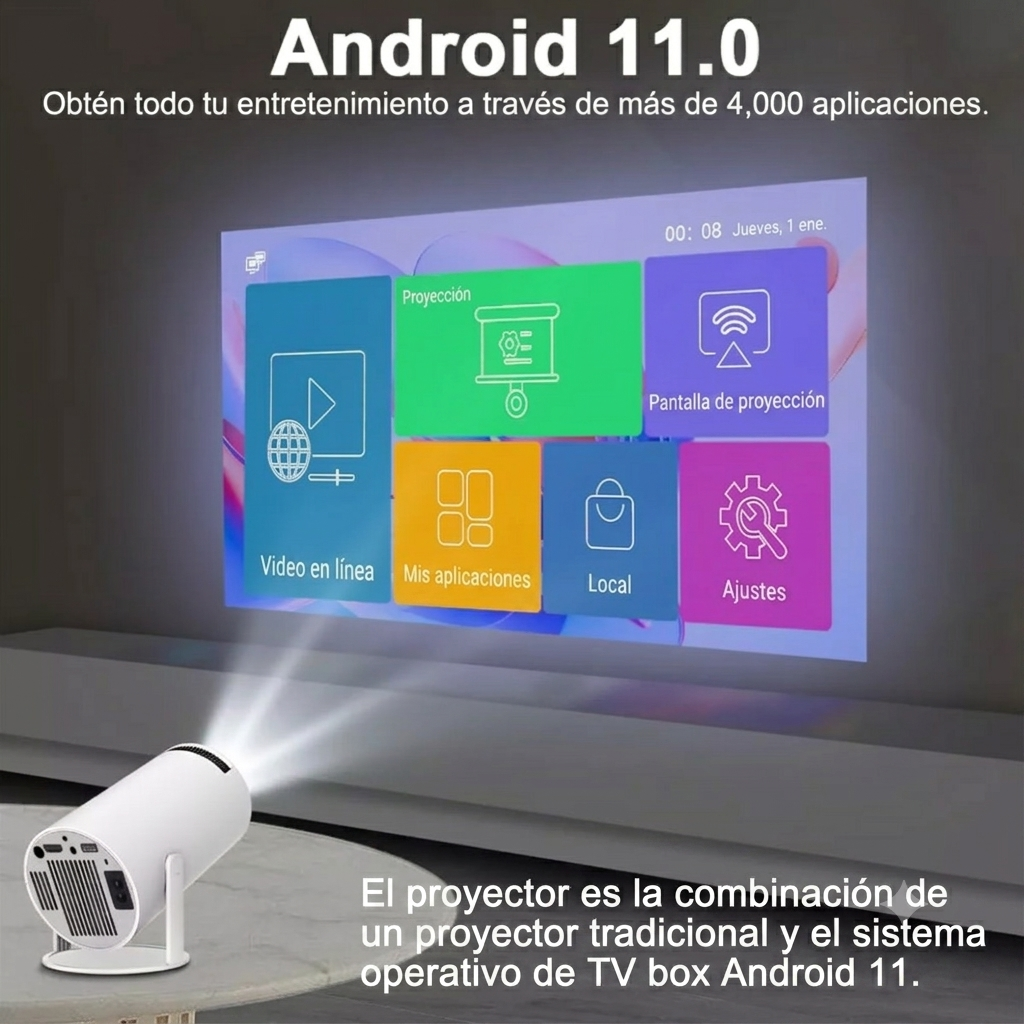 Proyector Led HY300 Android TV